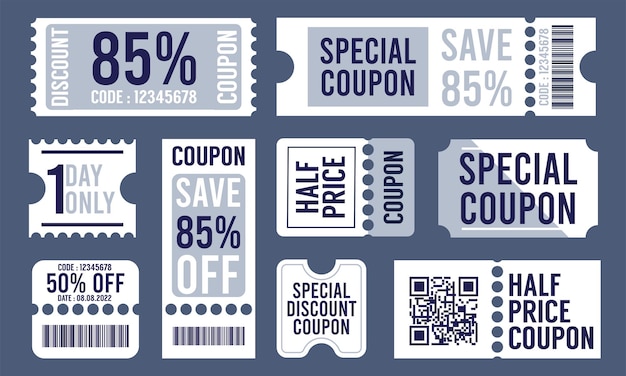 Coupon sale label set