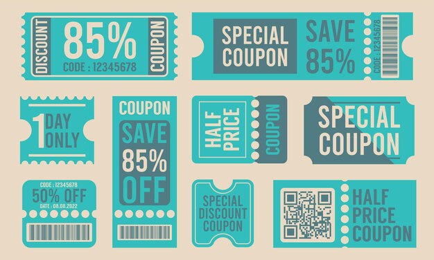 Coupon sale label set