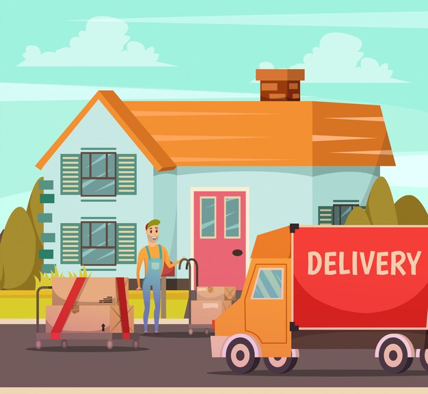 Courier Delivery Service Orthogonal   