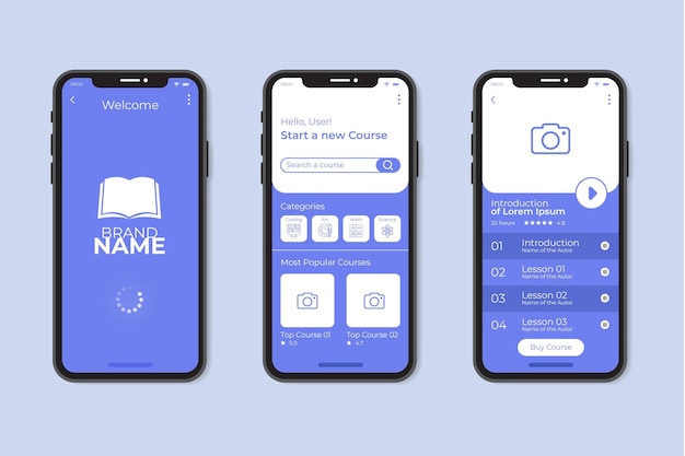 Course app collection template