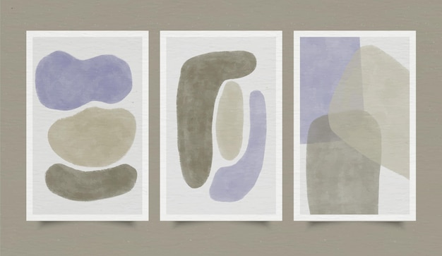 Бесплатное векторное изображение Обложка коллекции абстрактных форм