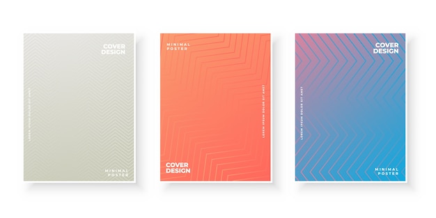 Cover page template set in three colors