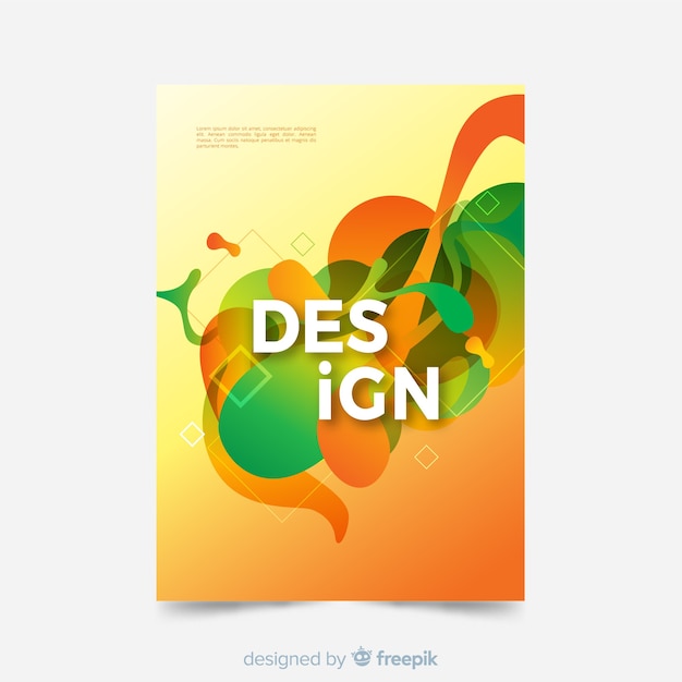 Cover template with abstract design