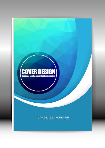 Vettore gratuito copertina con design blu