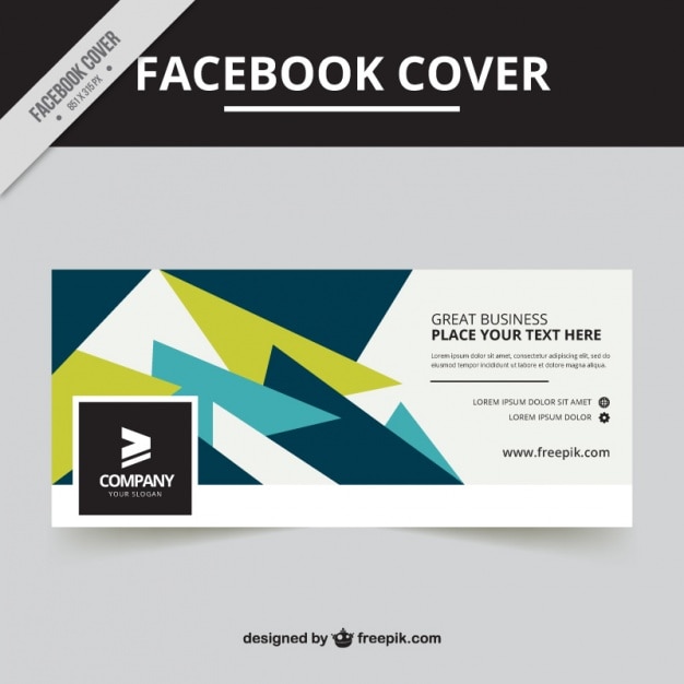 Free vector cover with polygonal shapes