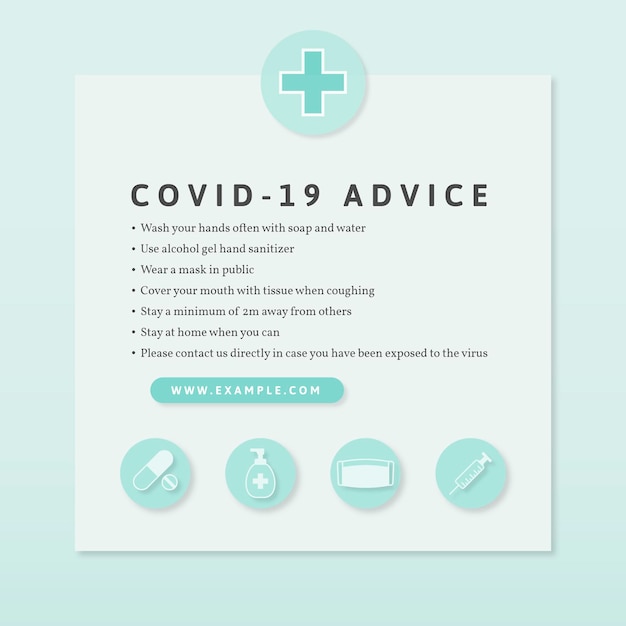 Covid-19 awareness information card