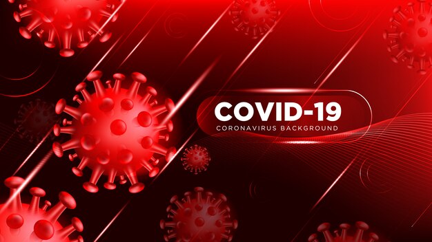 Бесплатное векторное изображение covid-19 коронавирусный фон