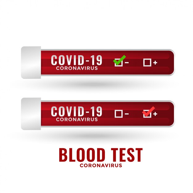 Covid-19 coronavirus blood test lab report result