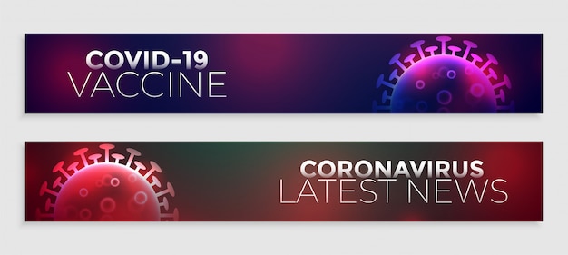 Covid-19 coronavirus latest vaccine news banner design