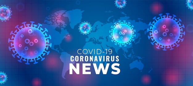 Covid-19 коронавирусная концепция новостей и обновлений баннера