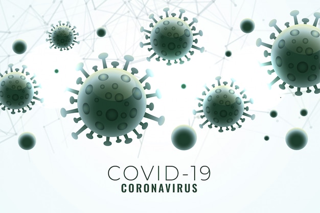 Free vector covid 19 coronavirus spread background with virus cells