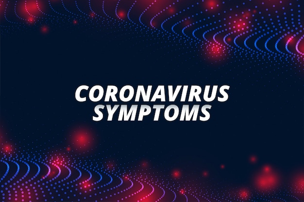 Novov에 대한 Covid-19 코로나 바이러스 증상 개념 배너