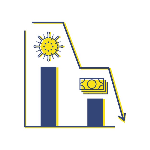 Covid-19 Destroy Economy Graphic