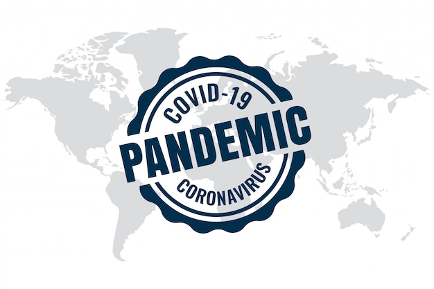 Covid-19 global outbreak pandemic background with world map