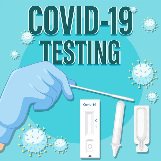 Free vector covid 19 testing with antigen test kit