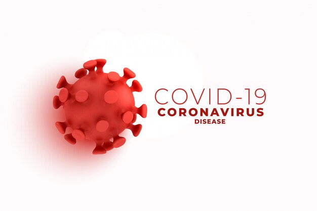 Covid19 coronavirus background with 3d cell design