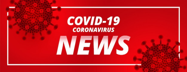 Бесплатное векторное изображение covid19 коронавирус последние новости и обновления красное знамя