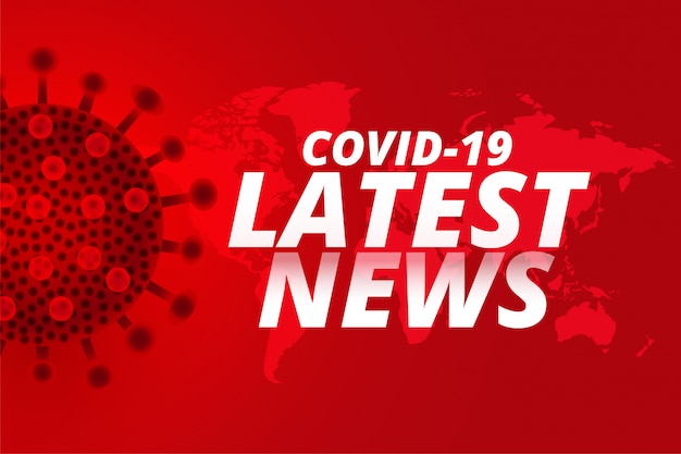 Covid19 코로나 바이러스 최신 뉴스 업데이트 배경 디자인
