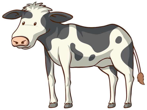 Мультфильм животных коровы на белом фоне