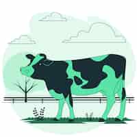 Free vector cow  concept illustration