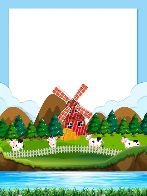 Modello di confine fattoria mucca