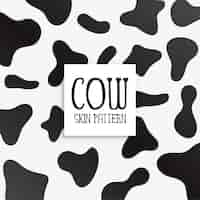 Free vector cow skin texture black and white print marks