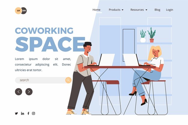 Coworking 랜딩 페이지 템플릿