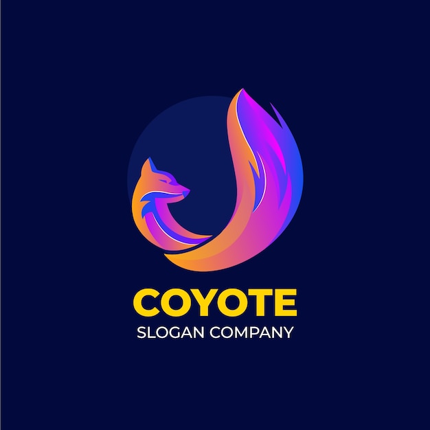 Coyote branding logo template