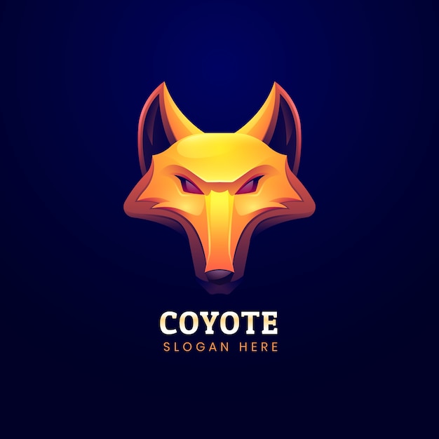 Coyote branding logo template