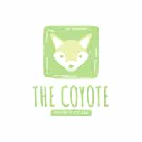 Free vector coyote branding logo template