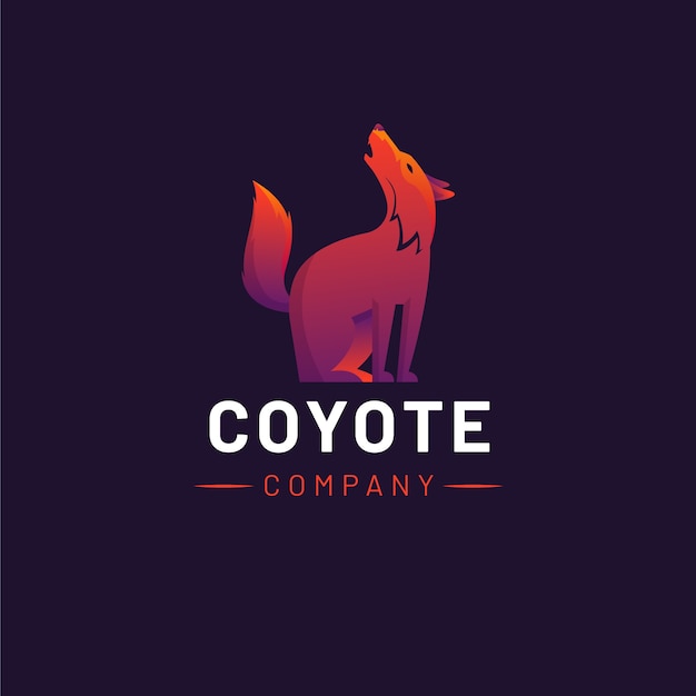 Coyote branding logo template