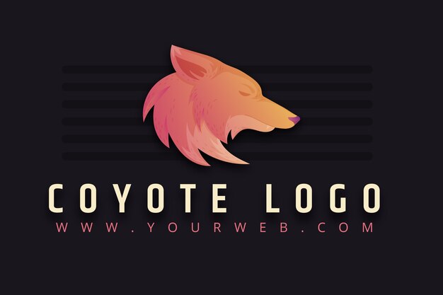 Modello di logo del marchio Coyote