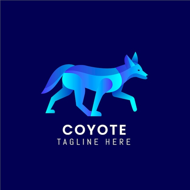 Coyote branding logo template