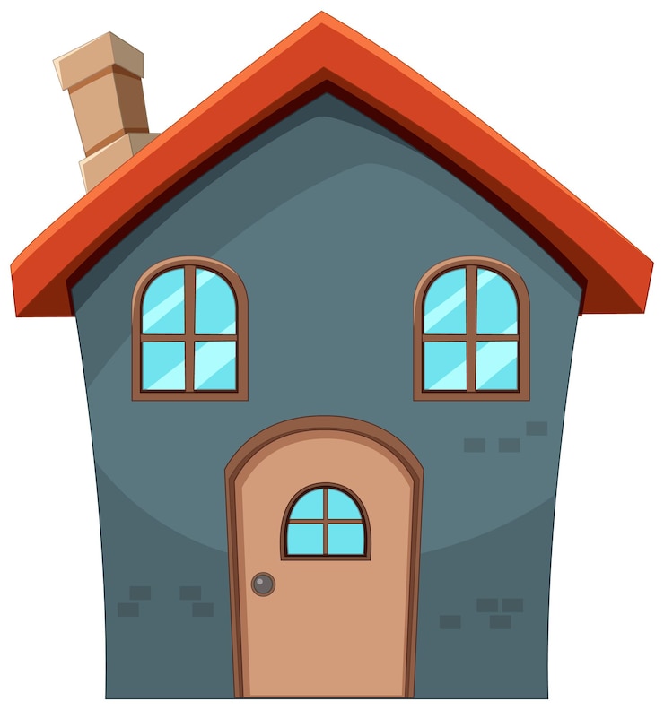 Free Vector cozy cartoon family home illustration