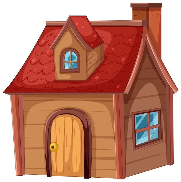 Free vector cozy cartoon vector cottage