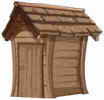 Free vector cozy wooden garden shed illustration