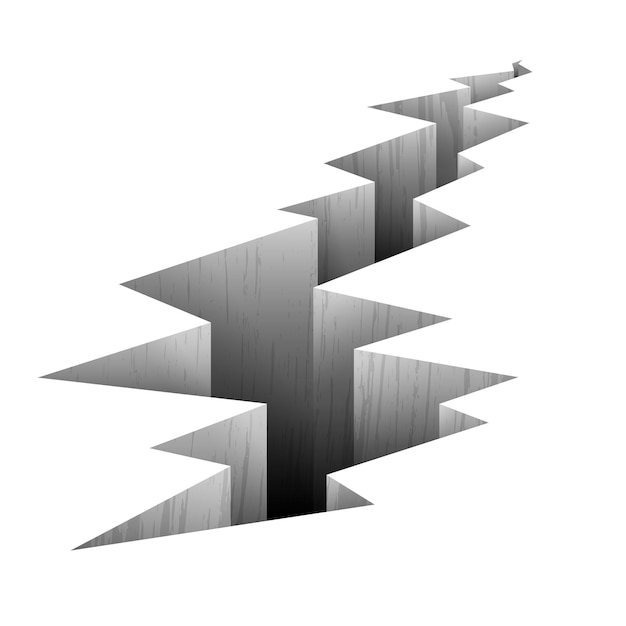 無料ベクター 地面の図の断層線をクラックします。地震後の地面のひび割れ、表面のひび割れ