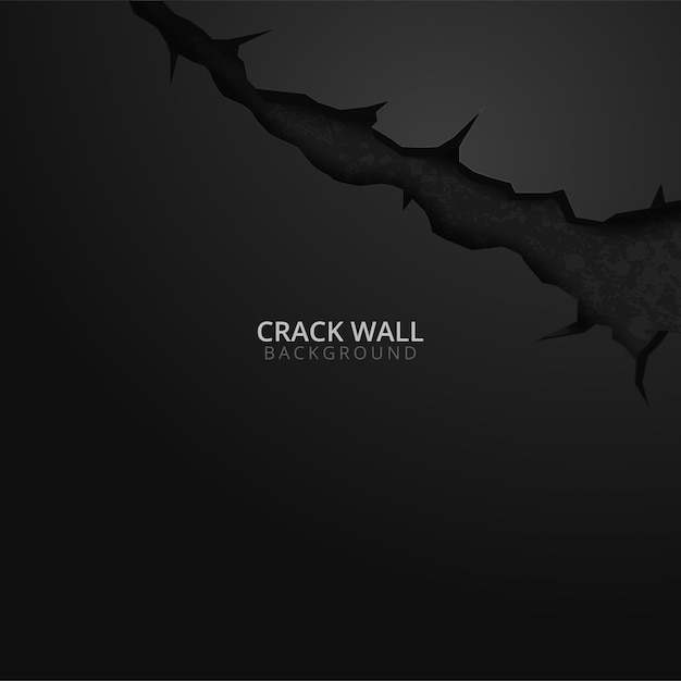 Free vector cracked hole in the wall banner