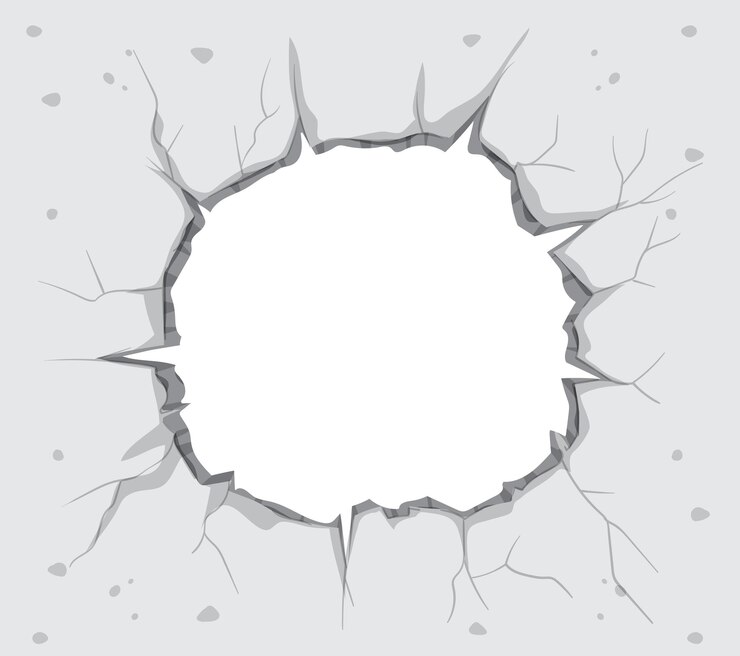 Free Vector cracked wall with empty center