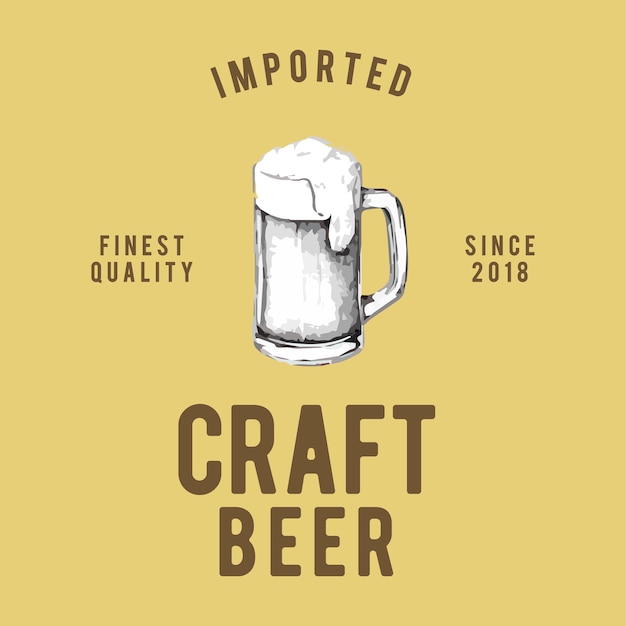 Craft beer logo design vector