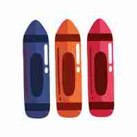 Free vector crayons color supply icon