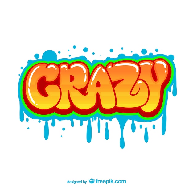 Free vector crazy graffiti vector