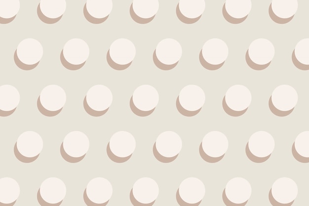 Cream background, polka dot pattern in beige vector