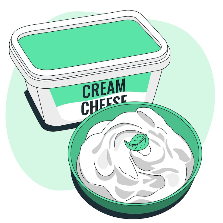 Free Vector cream cheese concept illustration