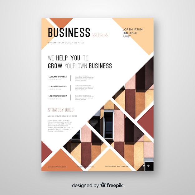 Cream mosaic shades business flyer template