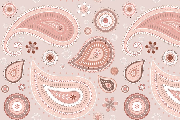 Free Vector  Orange paisley background