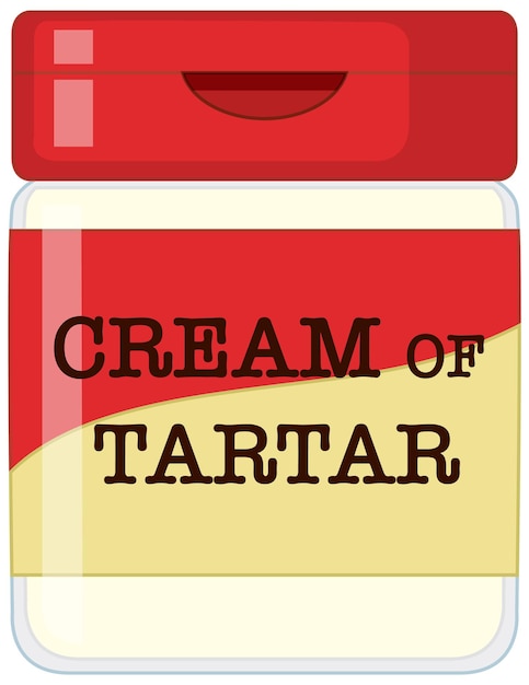 Free vector cream of tartar powder vector