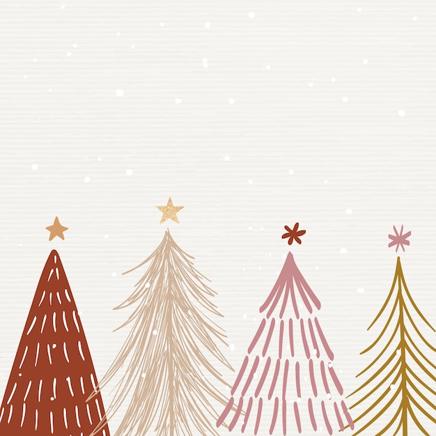 Free vector cream winter background, christmas aesthetic design vector