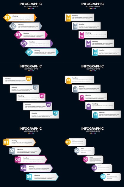 Vector 6 Infographics Pack でダイナミックなプレゼンテーションを作成