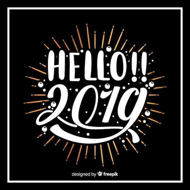 Creative 2019 lettering background
